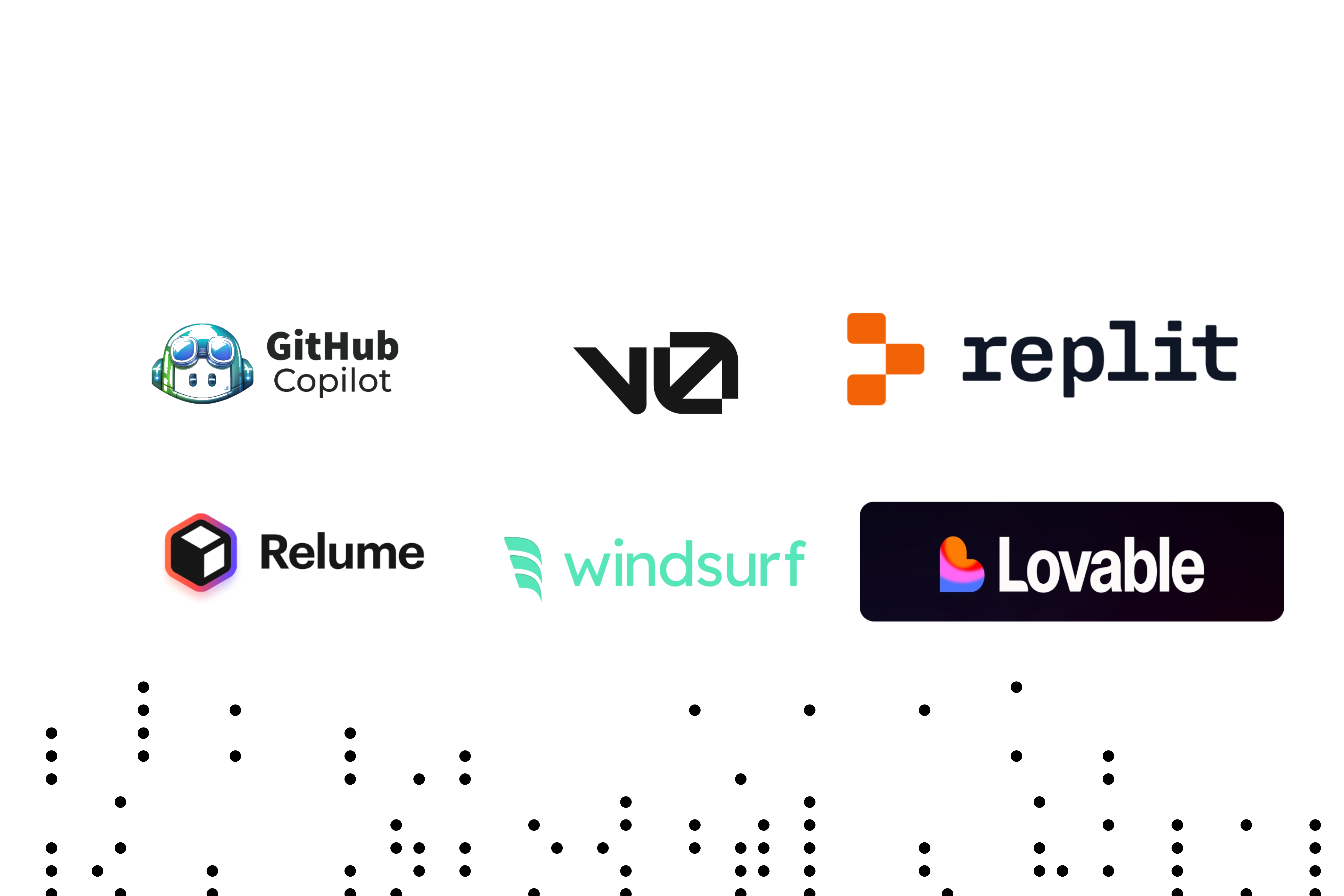 A collage of logos for the AI tools mentioned below.