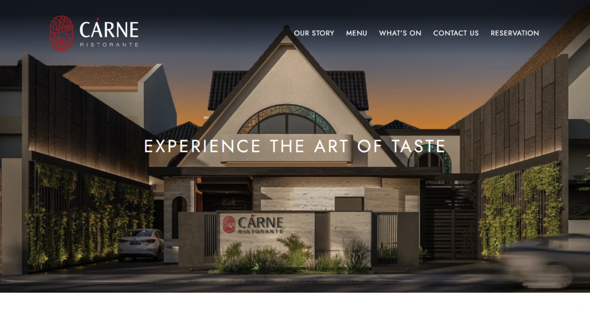 CARNE Ristorante website preview